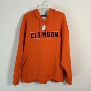Champion Clemson Tigers Embroidered Hoodie Sweatshirt Fleece Men’s Size 2XL